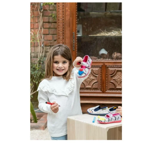 Chaussons Ballerine ROSE Fille Scratch