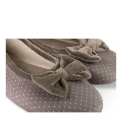 Chaussons Ballerine TAUPE Femme Motif Uni A Enfiler