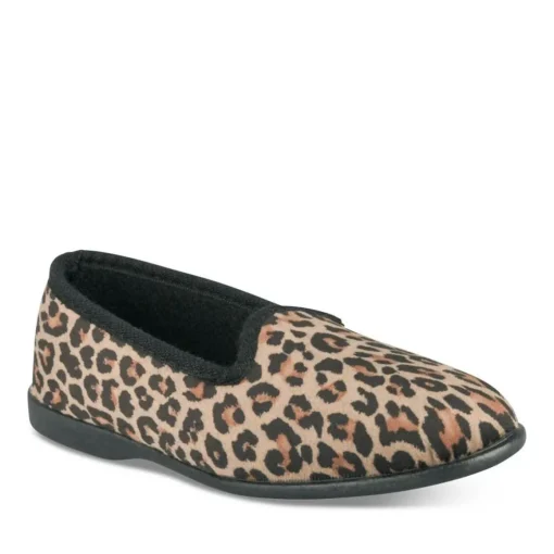 Chaussons Confort NOIR Femme Motif Uni A Enfiler