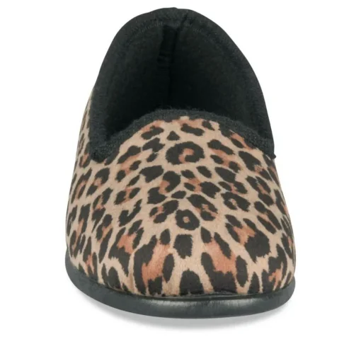 Chaussons Confort NOIR Femme Motif Uni A Enfiler