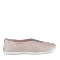 Chaussons De Gym ROSE Fille Motif Uni A Enfiler