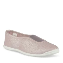 Chaussons De Gym ROSE Fille Motif Uni A Enfiler