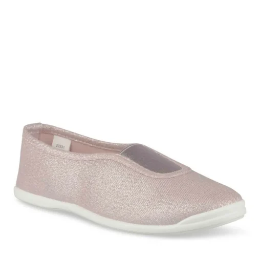 Chaussons De Gym ROSE Fille Motif Uni A Enfiler
