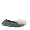 Chaussons GRIS Femme Motif Etoiles A Enfiler