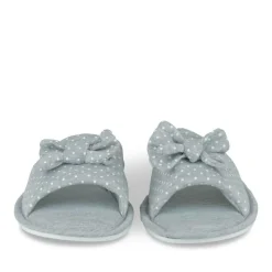 Chaussons GRIS Femme Motif A Pois A Enfiler