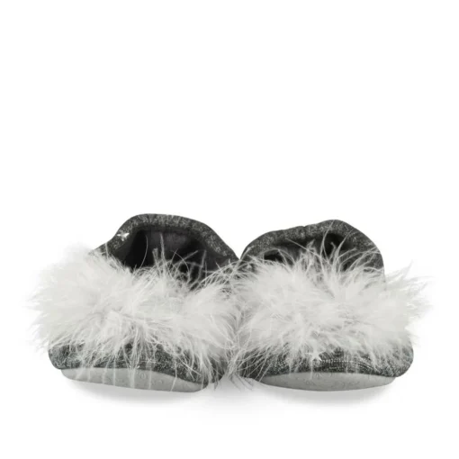 Chaussons GRIS Femme Motif Etoiles A Enfiler