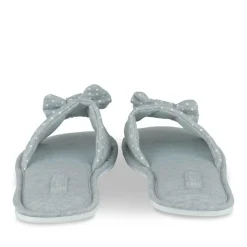 Chaussons GRIS Femme Motif A Pois A Enfiler
