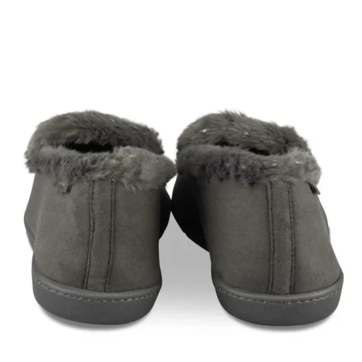 Chaussons GRIS Femme Motif Uni A Enfiler