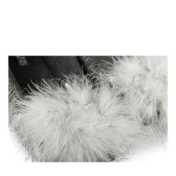 Chaussons GRIS Femme Motif Etoiles A Enfiler