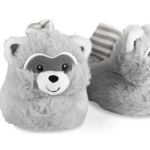 Chaussons GRIS Garçon Motif Animal A Enfiler