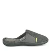 Chaussons GRIS Homme Motif Uni A Enfiler