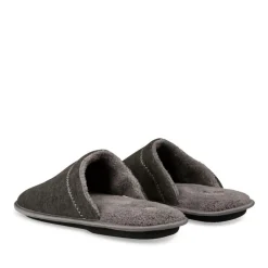 Chaussons GRIS Homme Motif Uni A Enfiler