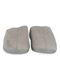 Chaussons GRIS Homme Motif Uni A Enfiler