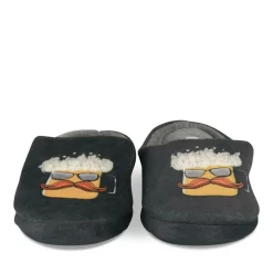 Chaussons GRIS Homme Motif Uni A Enfiler