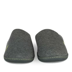 Chaussons GRIS Homme Motif Uni A Enfiler