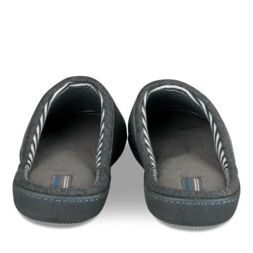 Chaussons GRIS Homme Motif Uni A Enfiler
