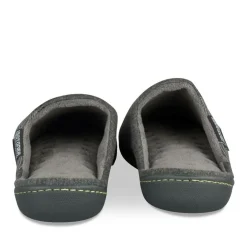 Chaussons GRIS Homme Motif Uni A Enfiler