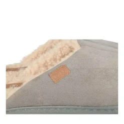Chaussons GRIS Homme Motif Uni A Enfiler