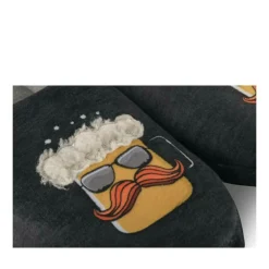 Chaussons GRIS Homme Motif Uni A Enfiler