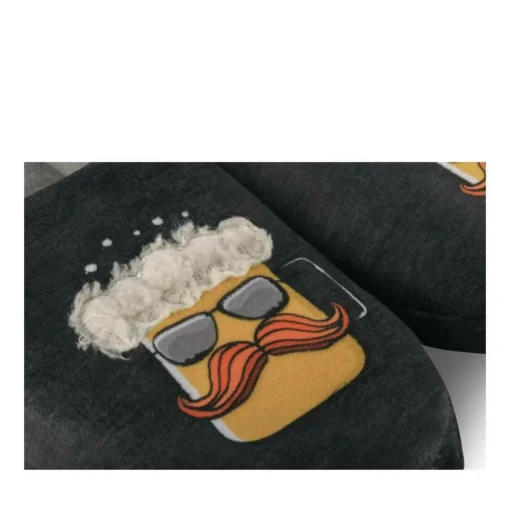 Chaussons GRIS Homme Motif Uni A Enfiler