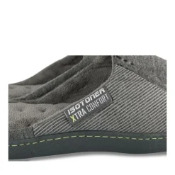 Chaussons GRIS Homme Motif Uni A Enfiler