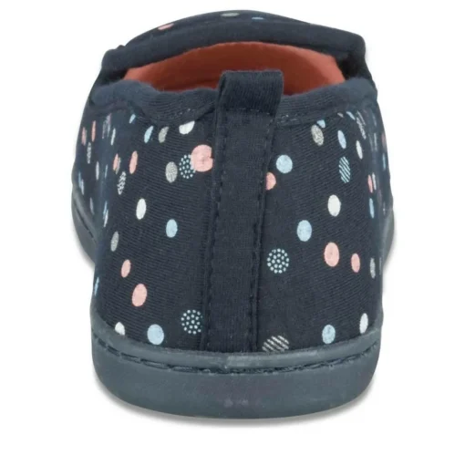 Chaussons MARINE Femme Motif A Pois A Enfiler
