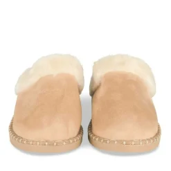 Chaussons MARRON Femme Motif Uni A Enfiler
