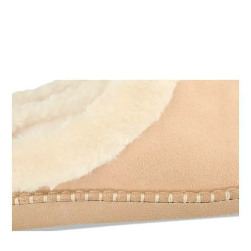 Chaussons MARRON Femme Motif Uni A Enfiler