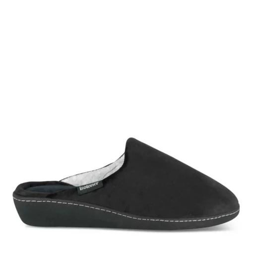 Chaussons NOIR Femme Motif Uni A Enfiler