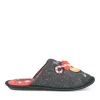 Chaussons NOIR Femme Motif Uni A Enfiler