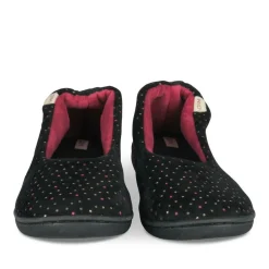Chaussons NOIR Femme Motif Uni A Enfiler
