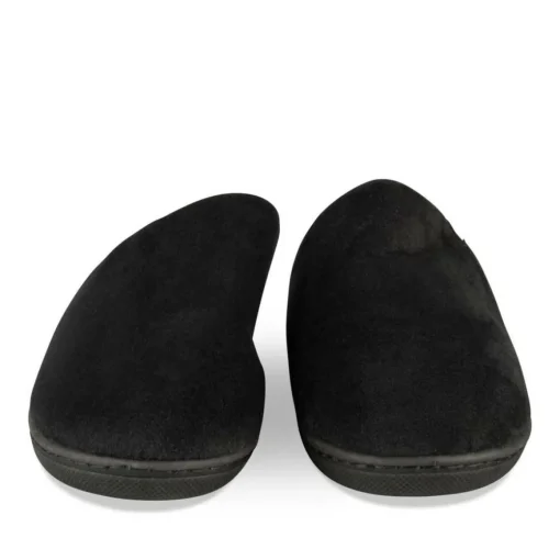 Chaussons NOIR Femme Motif Uni A Enfiler