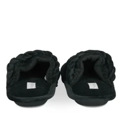 Chaussons NOIR Femme Motif Uni A Enfiler