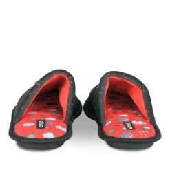 Chaussons NOIR Femme Motif Uni A Enfiler