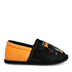 Chaussons NOIR Garçon Motif Uni A Enfiler