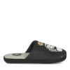 Chaussons NOIR Garçon Motif Uni A Enfiler