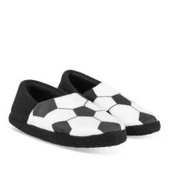 Chaussons NOIR Garçon Motif Uni A Enfiler