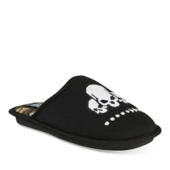Chaussons NOIR Garçon Motif Uni A Enfiler