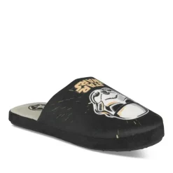 Chaussons NOIR Garçon Motif Uni A Enfiler