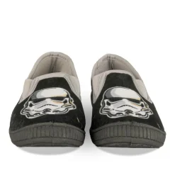 Chaussons NOIR Garçon Motif Uni A Enfiler