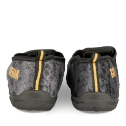 Chaussons NOIR Garçon Motif Uni A Enfiler