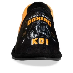 Chaussons NOIR Garçon Motif Uni A Enfiler
