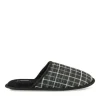 Chaussons NOIR Homme Motif Carreaux A Enfiler