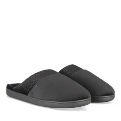 Chaussons NOIR Homme Motif Uni A Enfiler