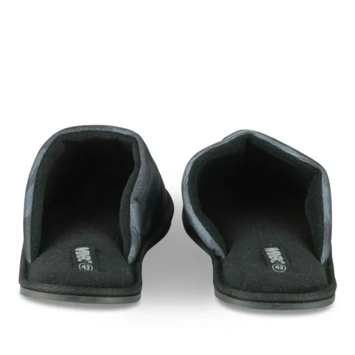Chaussons NOIR Homme Motif Camouflage A Enfiler