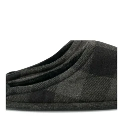 Chaussons NOIR Homme Motif Carreaux A Enfiler