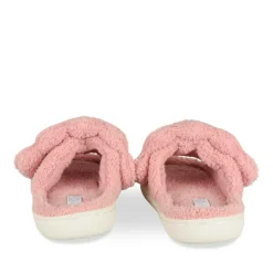 Chaussons Peluche ROSE Fille Motif Uni A Enfiler