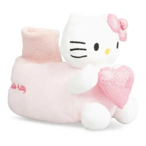Chaussons Peluche ROSE HELLO KITTY