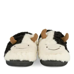 Chaussons Peluche Vache NOIR PHILOV