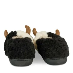 Chaussons Peluche Vache NOIR PHILOV